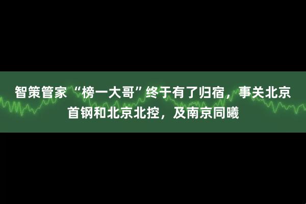 智策管家 “榜一大哥”终于有了归宿，事关北京首钢和北京北控，及南京同曦